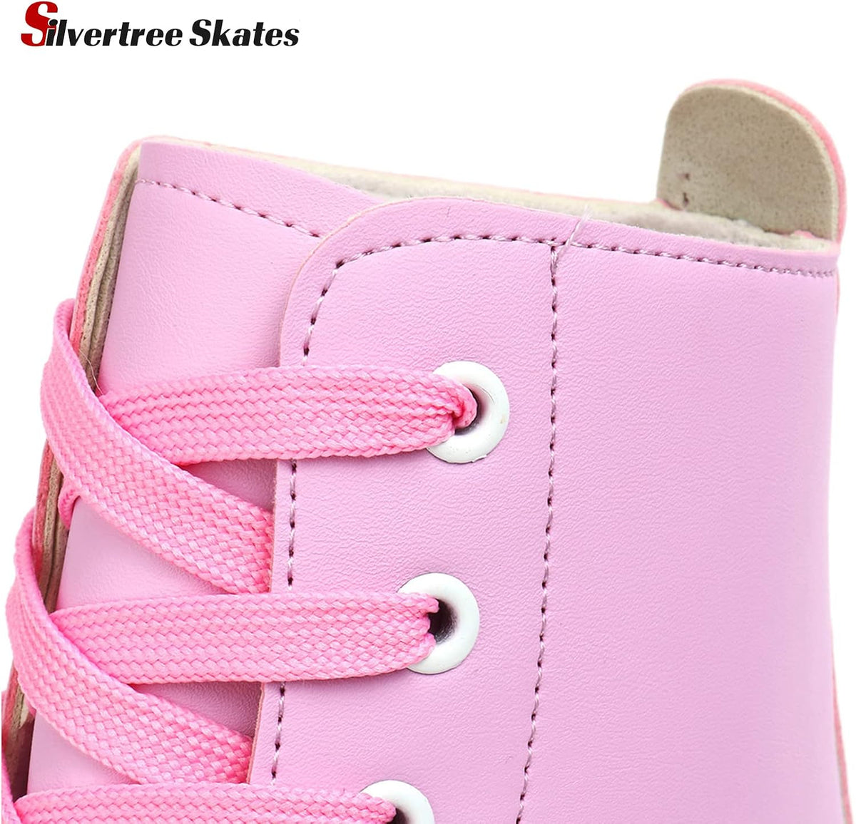 Women's Roller Skates PU Leather High-top Roller Skate Four-Wheel Roller Skate Shiny Roller Skates with Carry Bag for Girls