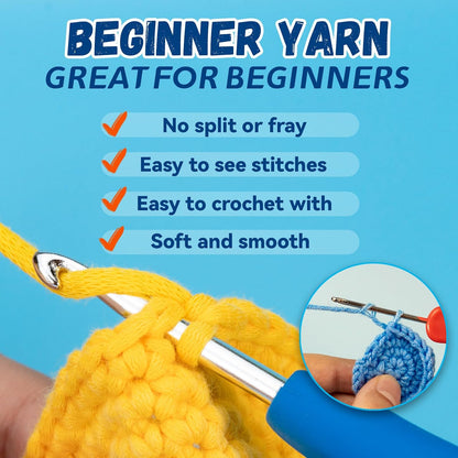 60g Peach Yarn for Crocheting and Knitting;66m (72yds) Cotton Yarn for Beginners with Easy-to-See Stitches;Worsted-Weight Medium #4;Cotton-Nylon Blend Yarn for Beginners Crochet Kit Making
