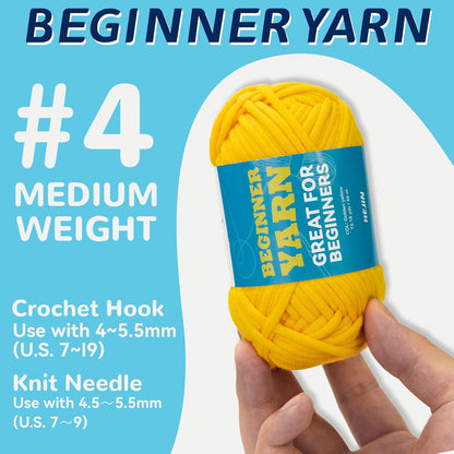 60g Peach Yarn for Crocheting and Knitting;66m (72yds) Cotton Yarn for Beginners with Easy-to-See Stitches;Worsted-Weight Medium #4;Cotton-Nylon Blend Yarn for Beginners Crochet Kit Making