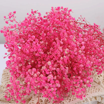 Dried Babys Breath Flowers Bouquet-17 Inch 2500+ Pink Dry Flowers, Natural Gypsophila Branches for Wedding, Table Vase Decor, DIY Wreath Floral, Home Office Party Garden Decoration (3oz)