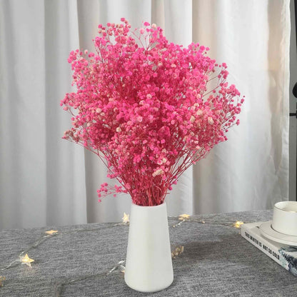 Dried Babys Breath Flowers Bouquet-17 Inch 2500+ Pink Dry Flowers, Natural Gypsophila Branches for Wedding, Table Vase Decor, DIY Wreath Floral, Home Office Party Garden Decoration (3oz)