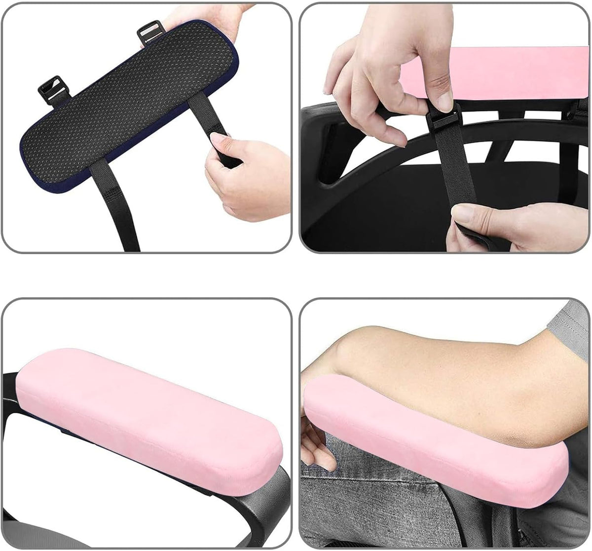 Chair Armrest Pads, Home/Office Chair Arm Rest Covers, Pink