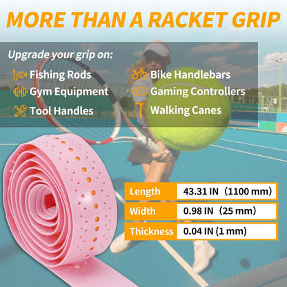 2 Pcs Tennis Racket Grip Tape, Badminton Grip Tape, Anti-Slip, Absorbent, Breathable Racket Overgrip Tape