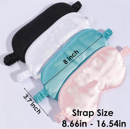 Silk Sleep Eye Mask,Blindfold with Elastic Strap,Soft Lightweight for Night Sleeping,Men, Women, Travel, and Naps,1 Pcs (Pink)