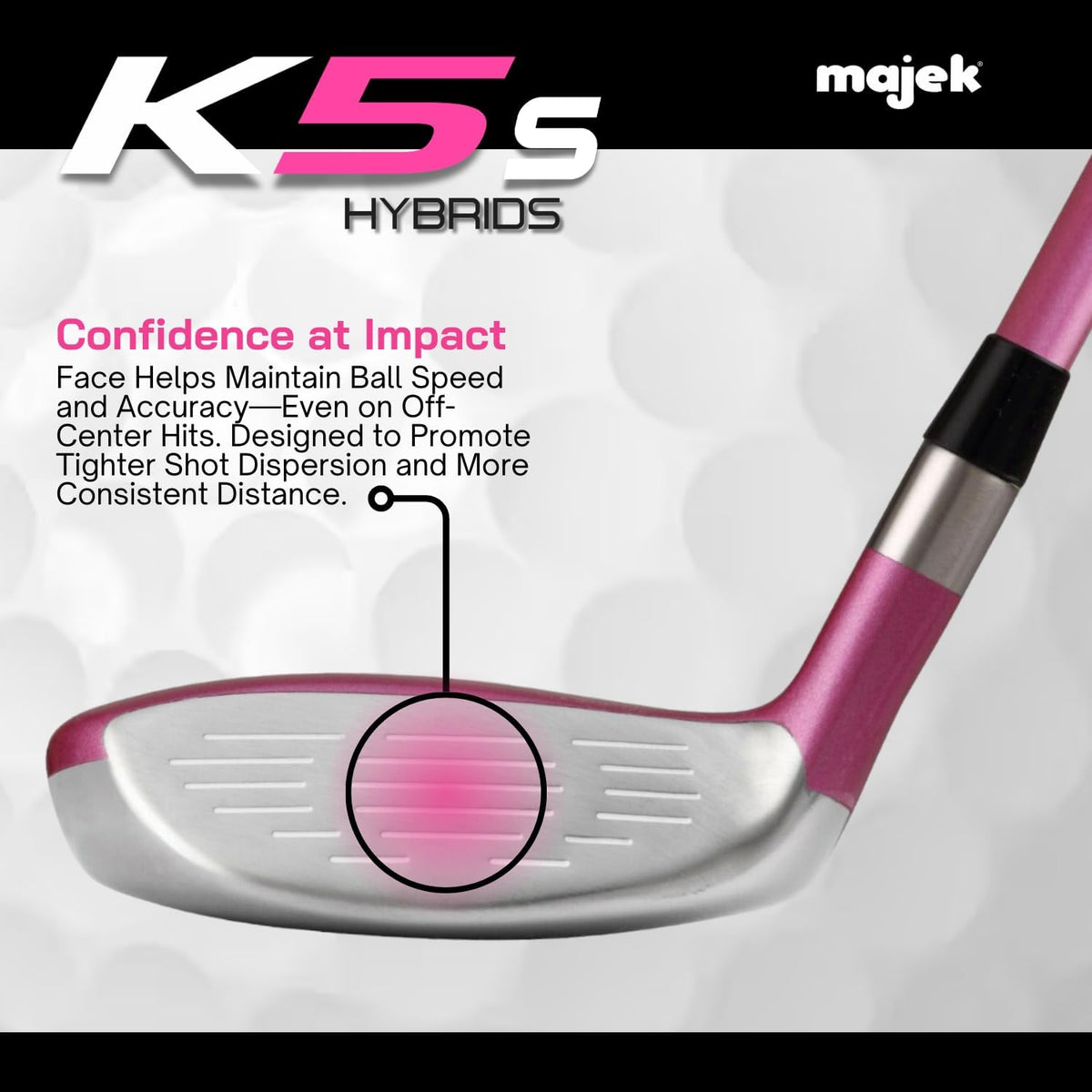 Pink Senior Ladies Golf Hybrids Irons Set New Senior Women Best All True Hybrid Ultra Light Weight Forgiving Fuchsia Woman Complete Package Includes 4 5 6 7 8 9 PW SW All Lady Flex Utility Clubs