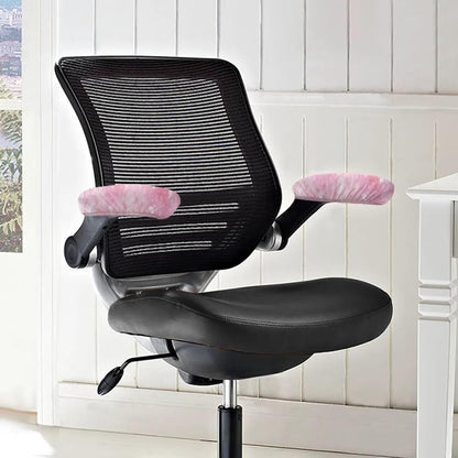 Cherry Blossom Gaming Chair Arm Rest Covers, 2 Pcs Floral Office Chair Arms Slipcovers with Elastic Band, Comfy Stretchable Polyester Office Chair Armrest Covers, Pink
