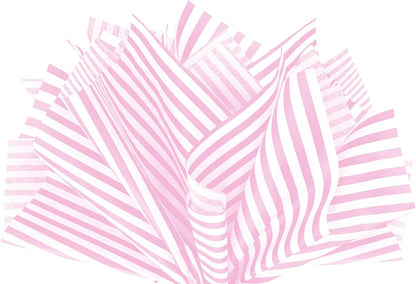 Light Pink Pin Stripe Print Gift Wrap Tissue Paper Size: 15 Inch X 20 Inch | Count: 100 Sheets | Color: Light Pink Pin Stripe
