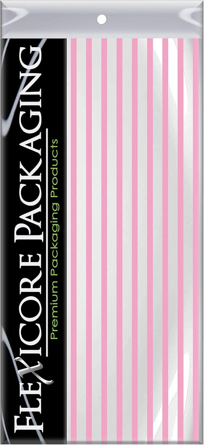 Light Pink Pin Stripe Print Gift Wrap Tissue Paper Size: 15 Inch X 20 Inch | Count: 100 Sheets | Color: Light Pink Pin Stripe
