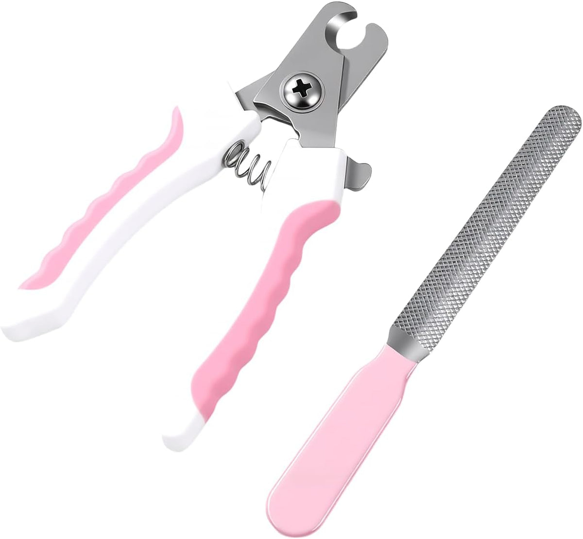 Dog Nail Clippers for Large Dogs, Pet Nail Clipper Kit for Small & Large Dogs & Cats，Dog Nail Clippers for Dogs and Cats - Safe and Easy to Use，Professional Dog & Cat Nail Trimmers (Pink)