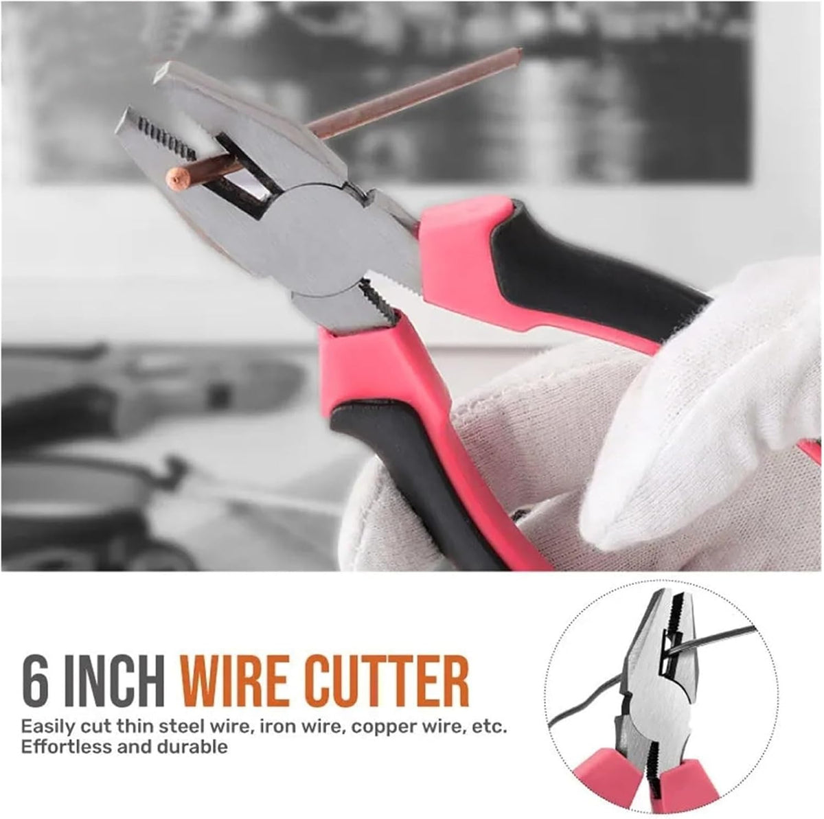 24pcs Home DIY Tool Kit for Household, Office & Garage - Repair Small Hand Tool Set with Storage Case Tool(Pink)