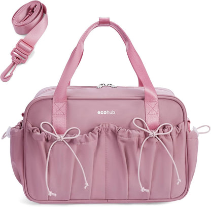 Small Gym Bag for Women, Mini Duffle Bag with Wet Compartment Pink