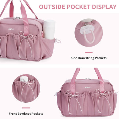 Small Gym Bag for Women, Mini Duffle Bag with Wet Compartment Pink