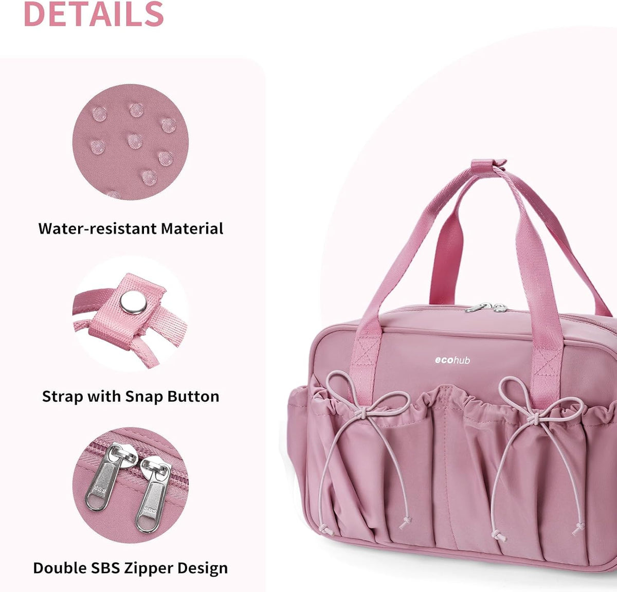 Small Gym Bag for Women, Mini Duffle Bag with Wet Compartment Pink