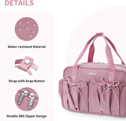 Small Gym Bag for Women, Mini Duffle Bag with Wet Compartment Pink