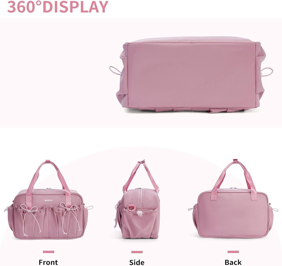 Small Gym Bag for Women, Mini Duffle Bag with Wet Compartment Pink