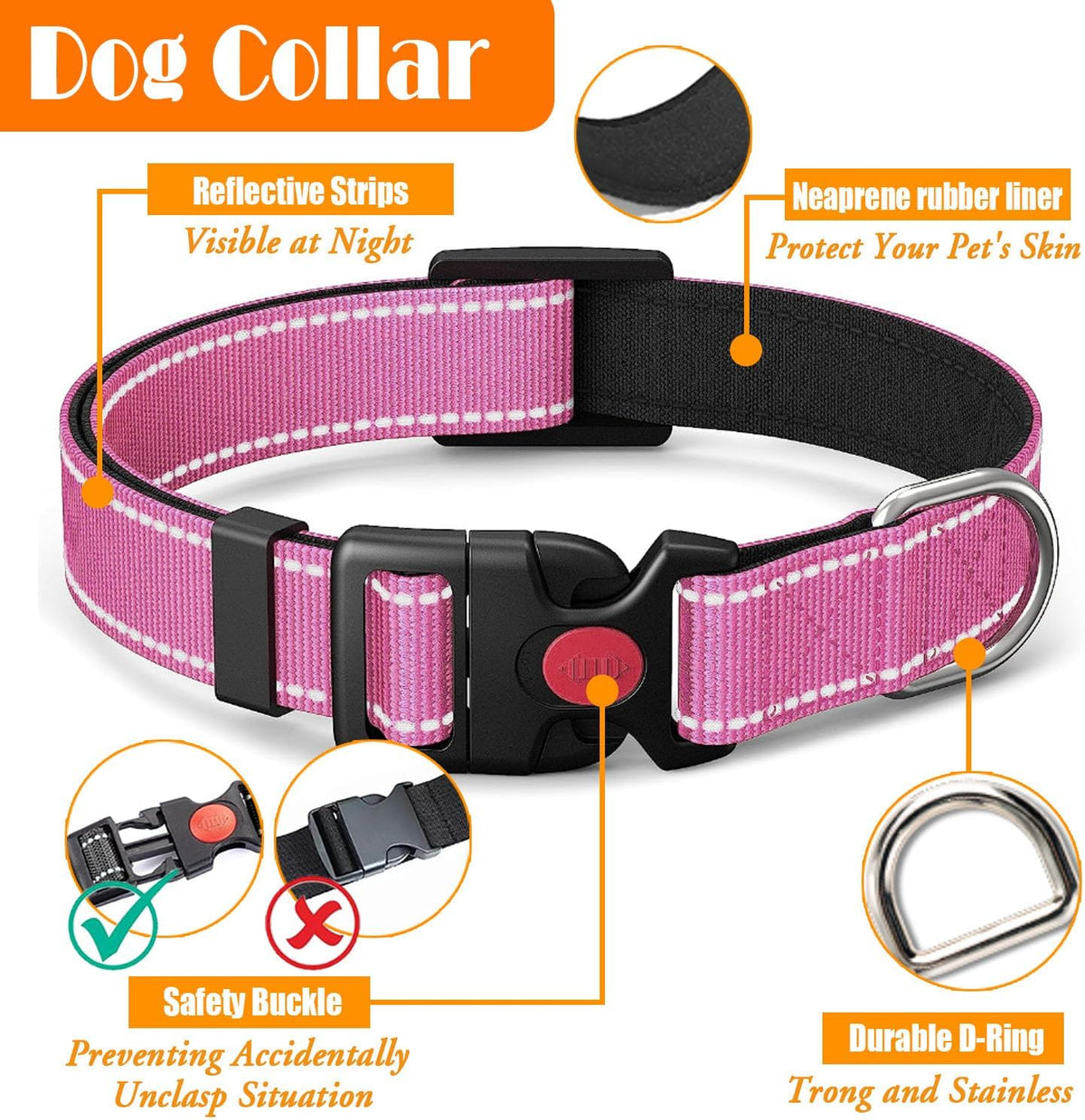 LOBEVE No Pull Dog Harness, Collar & Leash Set with Travel Accessories