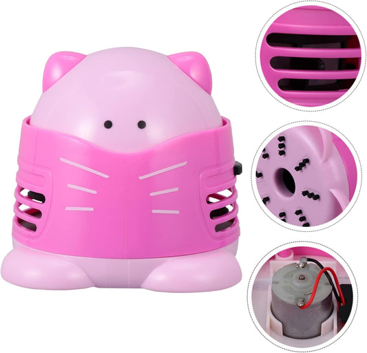 Pink Mini Desk Vacuum Cleaner for Ash Crumbs and Drill Pickup