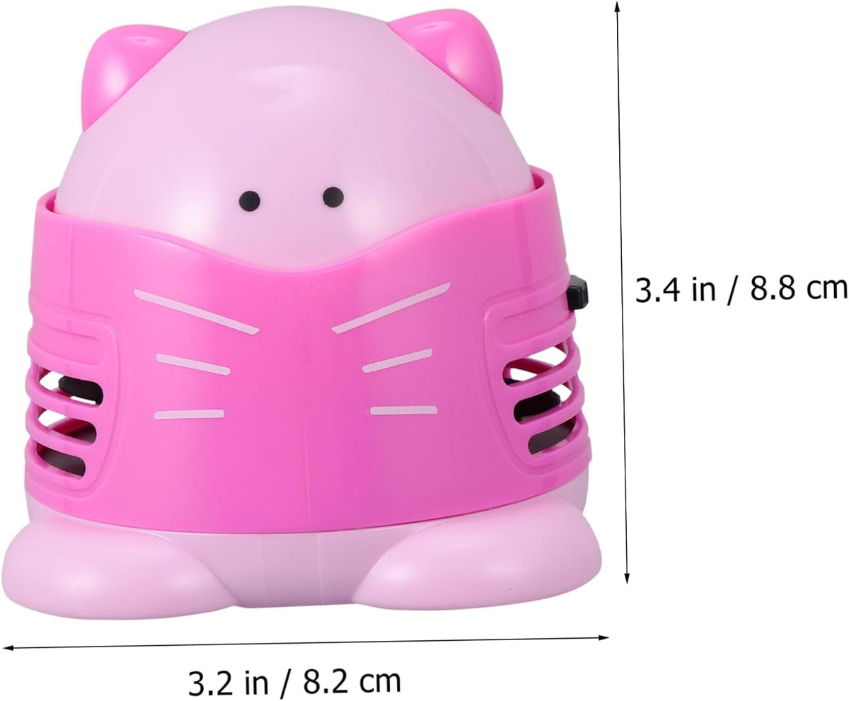 Pink Mini Desk Vacuum Cleaner for Ash Crumbs and Drill Pickup