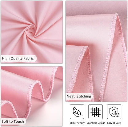 8 Packs 90 Inch Pink Round Tablecloth