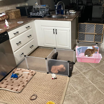 Guinea Pig Litter Box Corner Bunny Toilet Small Animal Potty Training with Dustpan Broom Chew Toys for Chinchilla Ferret Hedgehog Gerbil (10 Pcs)