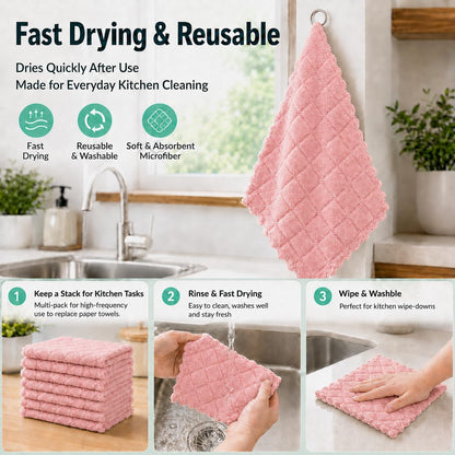 12 Pack Dish Cloths for Washing Dishes