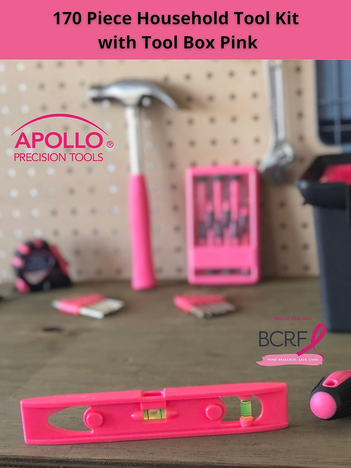 170 Piece Household Tool Kit, Pink DT7103P