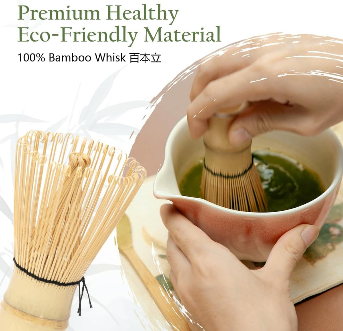 Matcha Whisk Set, Matcha Bowl with Spout, 8PCS Macha kit, Matcha Whisk and Bowl, Chasen, Bamboo Scoop, Scoop Rest, Sifter and Tea Towel, Gifts and Ceremony Set for Macha Lovers.(Pink)