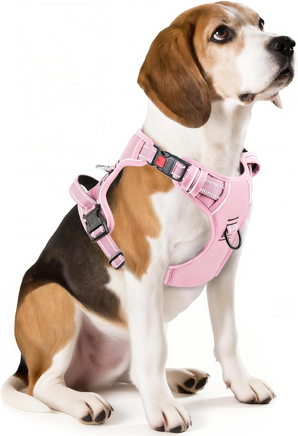Dog Harness, Front Clip No Pull Medium Sized with Handle, Pink, M
