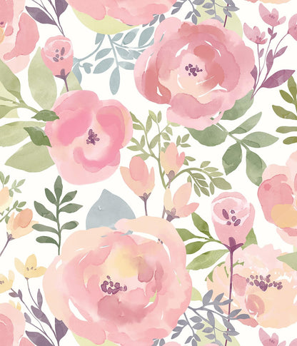 Peel and Stick Wallpaper Peony Floral Wallpaper Self Adhesive