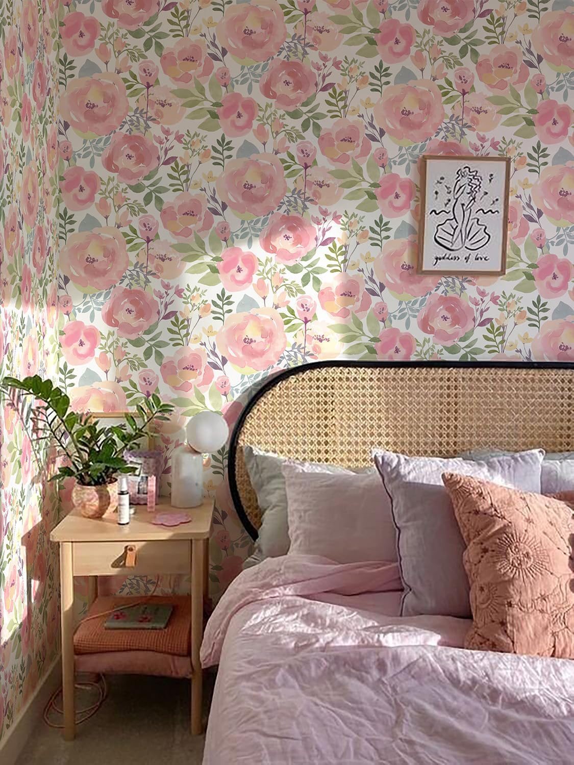 Peel and Stick Wallpaper Peony Floral Wallpaper Self Adhesive