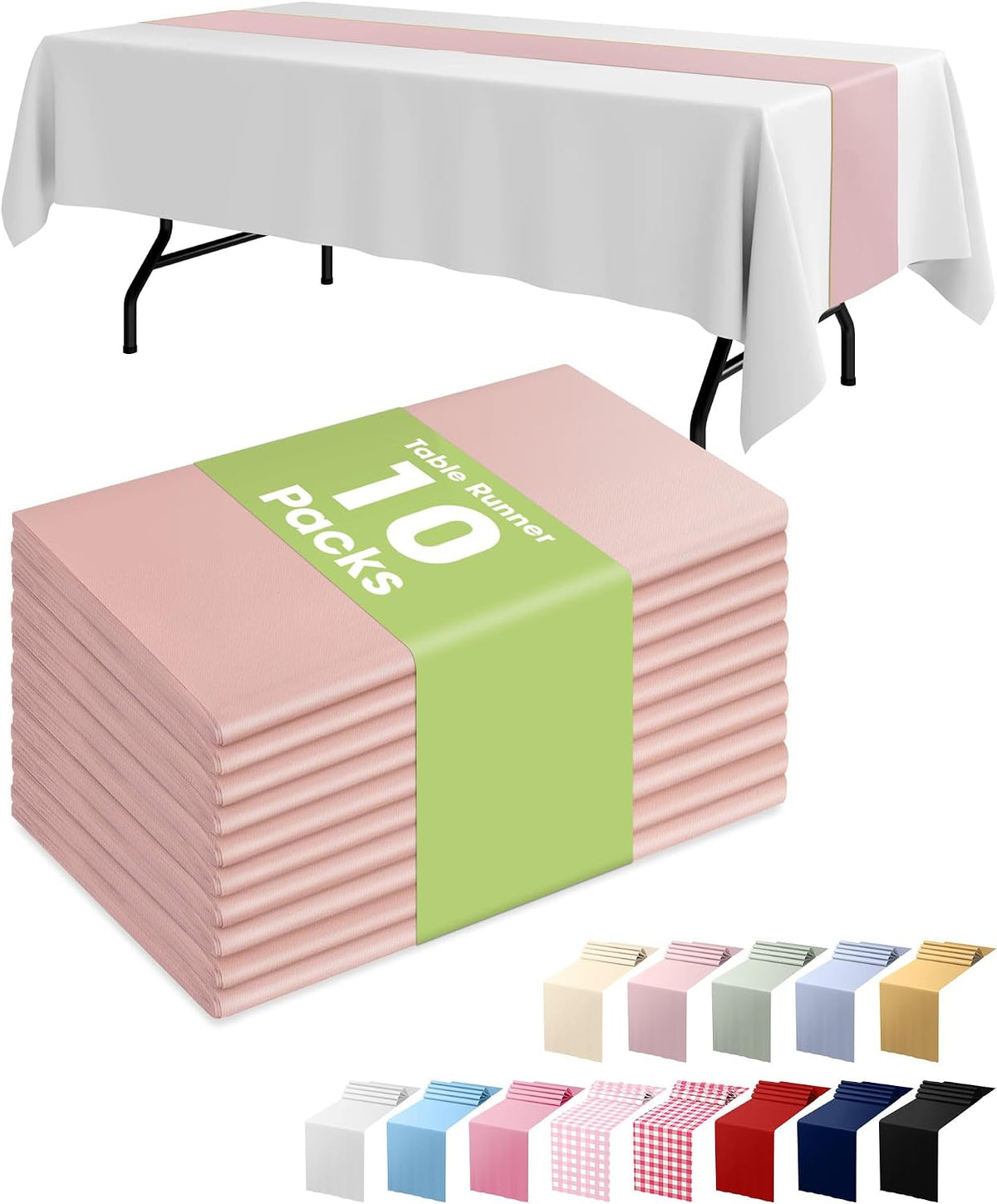 Dusty Pink Disposable Plastic Table Runner 14x108 Inch Party