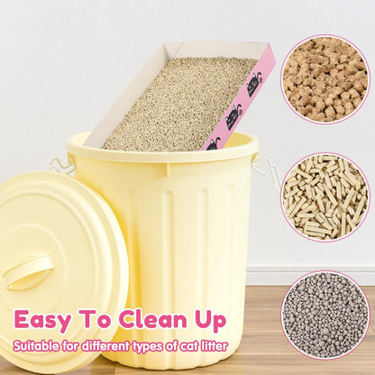 30 Pack Disposable Cat Litter Box Paper Pet Trays,Pink