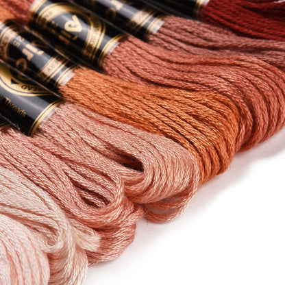 70 Yards Handmade Polyester Embroidery Floss Crewel Cross Stitch Threads 0.5mm 6-Ply Embroidery Thread Bulk for Beginners Adult DIY Sewing Knitting Supplies (PeachPuff)