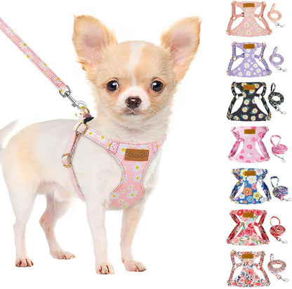 No Pull Dog Harness with Leash for Small Medium Dogs, Pink XXS