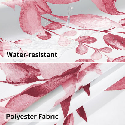 No Hook Shower Curtain with Snap in Fabric Liner, Pink, 72 x 75