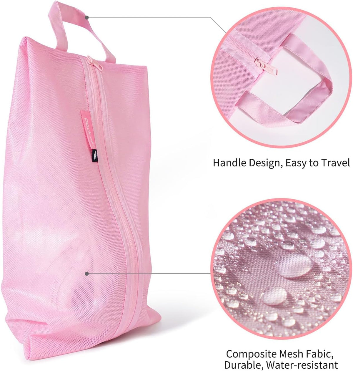 Shoe Bag for Travel, Water-Resistant Shoe Pouch for Sports