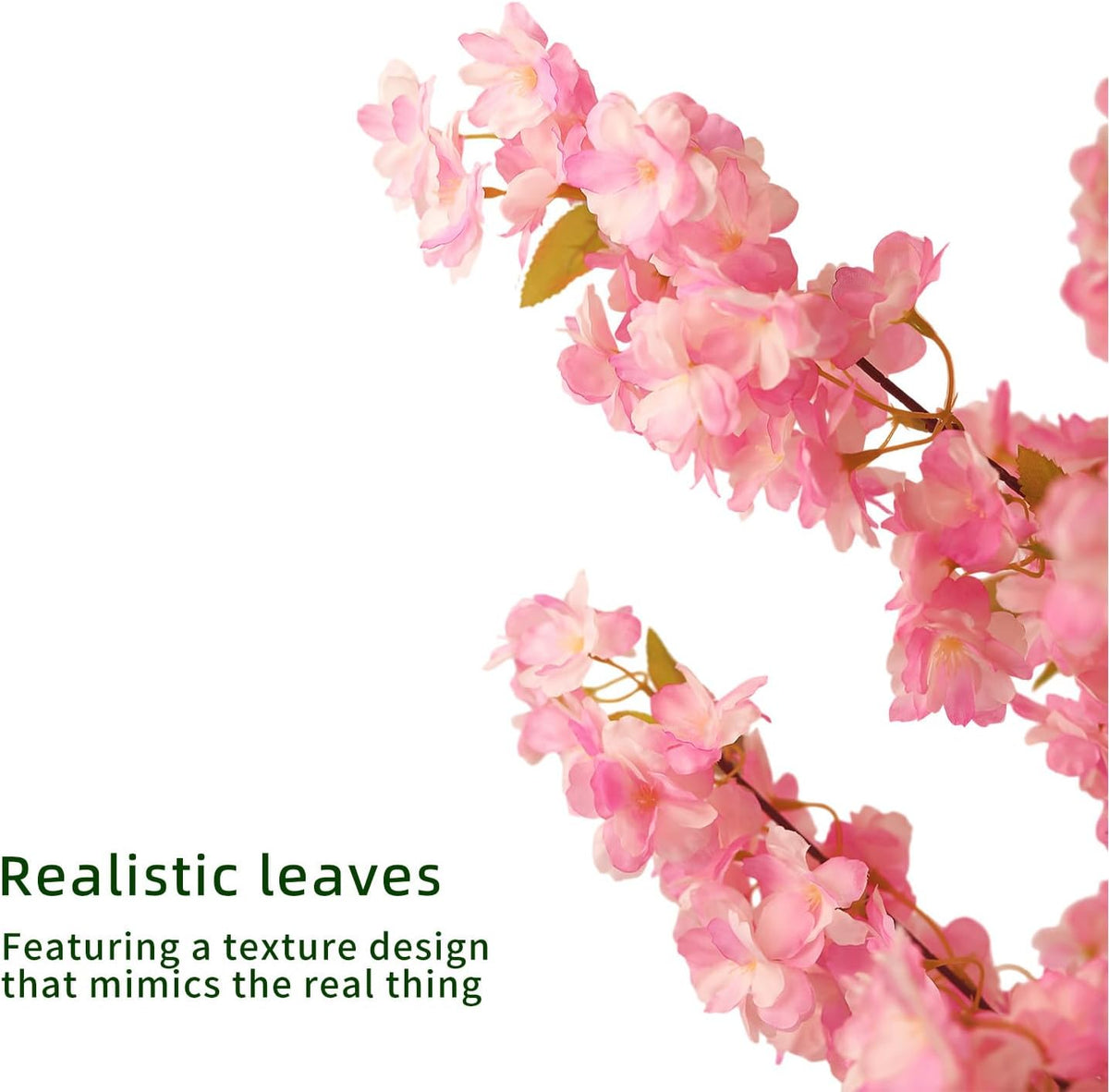 Artificial Cherry Blossom Tree 6FT Pink Tree: Realistic Fake Sakura Flowers Pink Plant, Lifelike Silk Faux Tree for Home Living Room Office Indoor Outdoor Decor, Housewarming