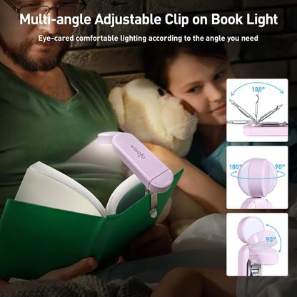 USB Rechargeable Book Light, Bookmark Clip on LED Reading Light
