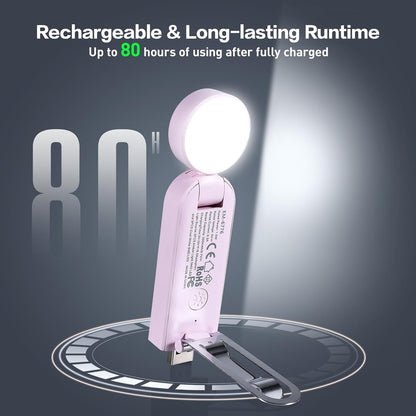 USB Rechargeable Book Light, Bookmark Clip on LED Reading Light