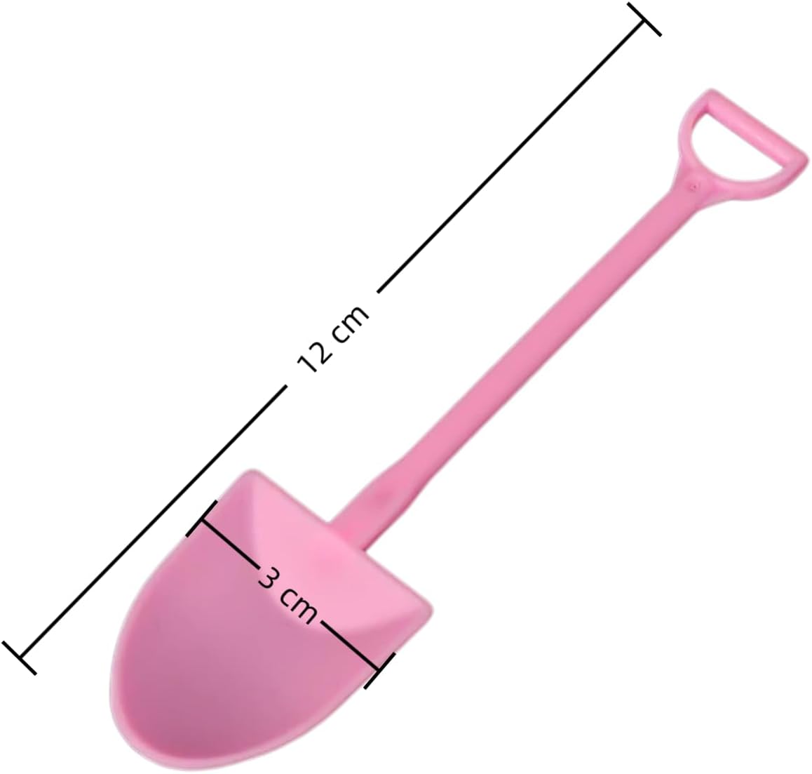 50Pcs Plastic Mini Shovel Shape Spoons, Disposable Plastic Ice Cream, Dessert Spoon, Pudding, Yogurt, Jello, Cake, Pastry, Fruit Shovel Spoon for Family or Party - Pink