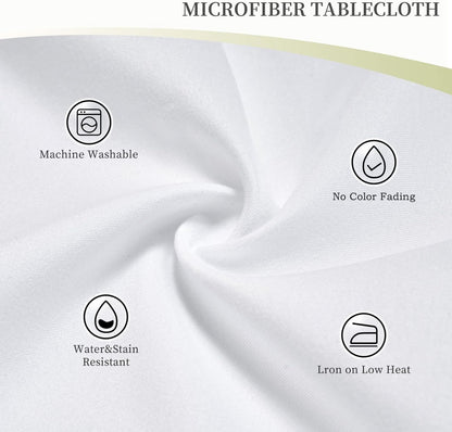 Tablecloth Pink Check Bow Pattern Round 60 x 60 Inch Table Cover Polyester Stain and Wrinkle Resistant Table Cloth for Kitchen Dining Coffee Party