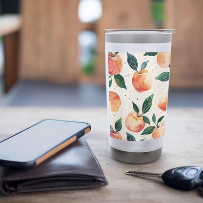 Cute Watercolor Pattern Art Peach Stainless Steel Insulated Tumbler