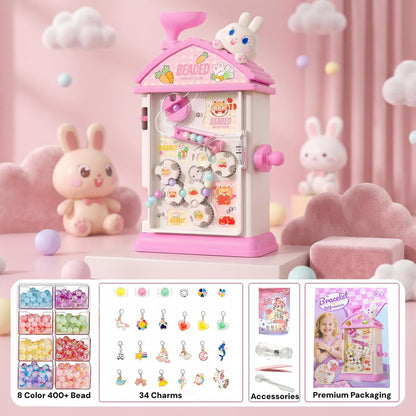 Bracelet Making Kit- Auto Beaded Jewelry Maker Toy Gift for Girls 6-12