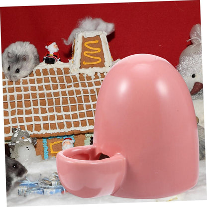 Mini Pet Water Dispenser for Small Animals Pink Hamster Drinking Fountain Quiet and Easy to Use for Mice Hedgehogs and Other Little Pets