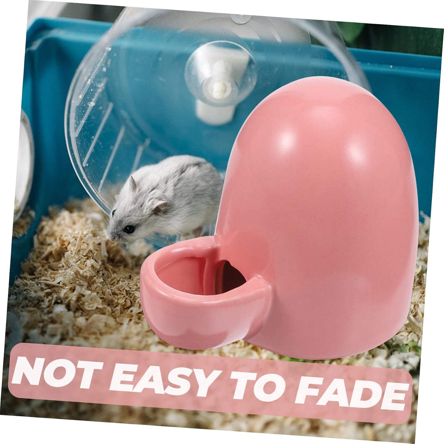 Mini Pet Water Dispenser for Small Animals Pink Hamster Drinking Fountain Quiet and Easy to Use for Mice Hedgehogs and Other Little Pets