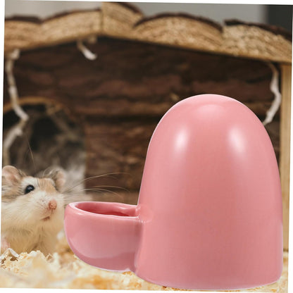 Mini Pet Water Dispenser for Small Animals Pink Hamster Drinking Fountain Quiet and Easy to Use for Mice Hedgehogs and Other Little Pets