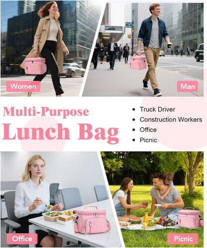Lunch Bags for Men Women Insulated Lunch Box Leakproof Soft Cooler Lunchbag