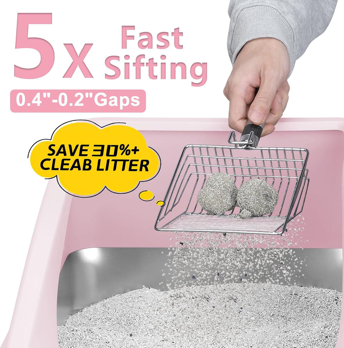 Stainless Steel Litter Box | XL Metal Cat Litter Boxes with Lid