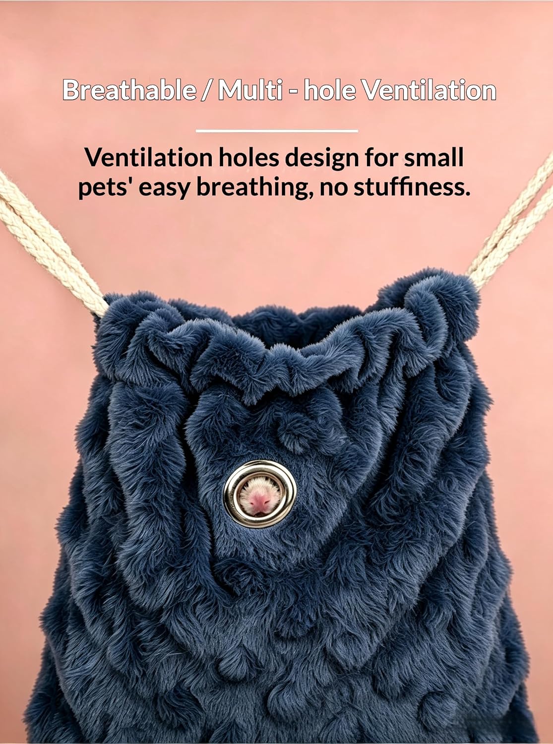Sugar Glider Bonding Pouch Warm Travel Carrier Hamster Nest & Strap (Pink)