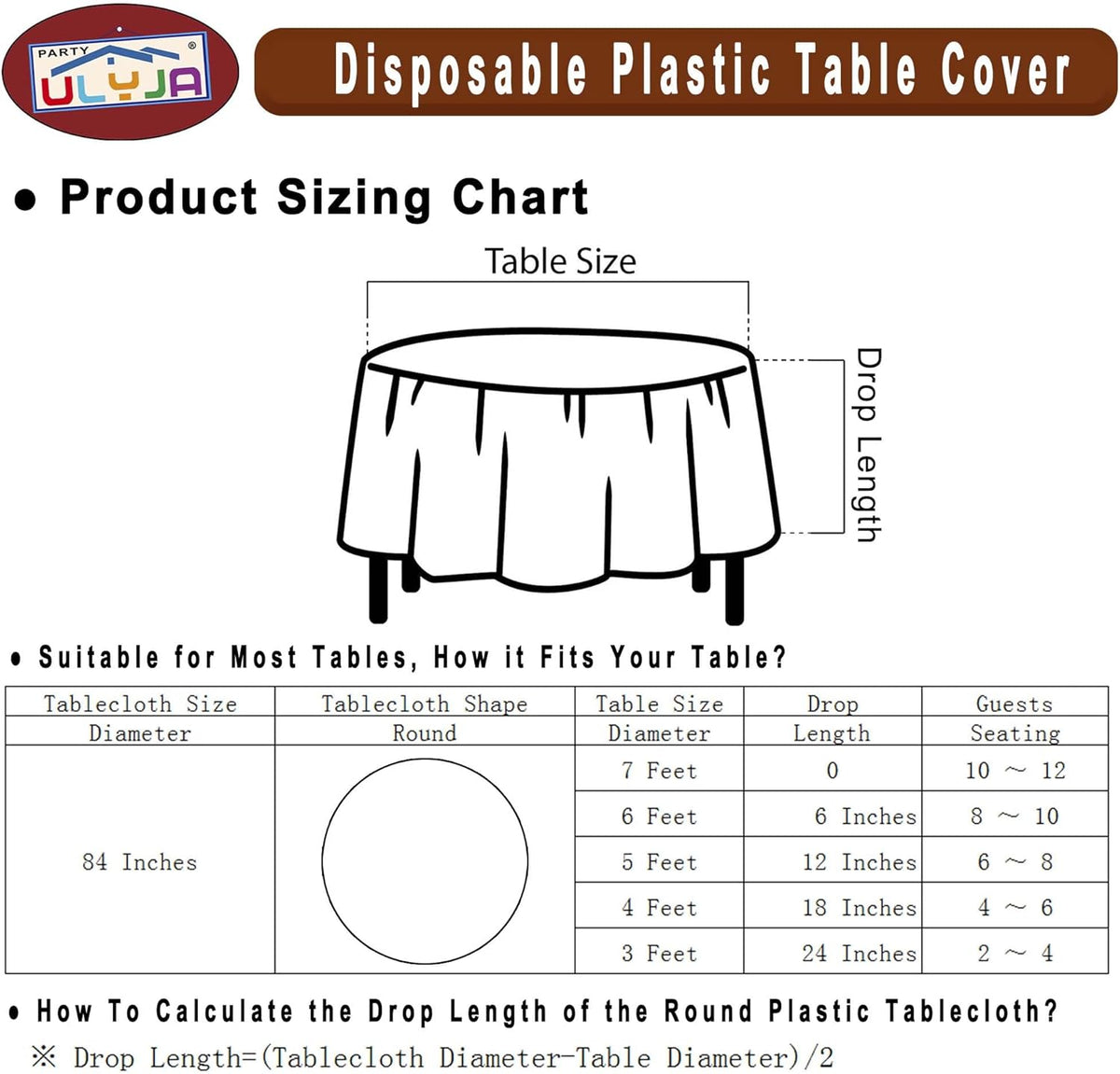 Blush Pink Tablecloths Plastic 3 Pack Premium 84 Inches Disposable Table Covers Decorative Table Cloths for Round Dinning Kitchen Tables